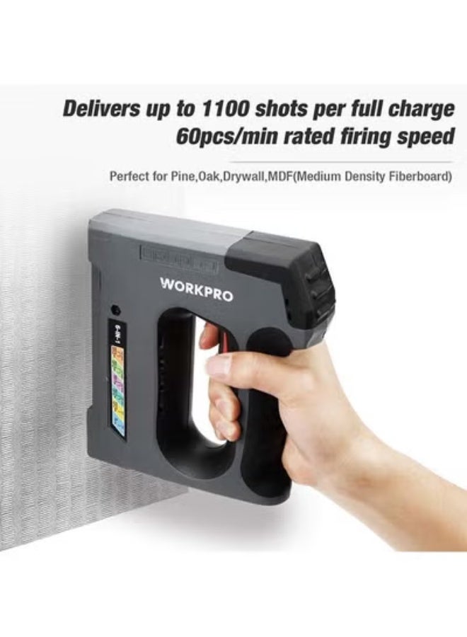 WORKPRO 6 in 1 Cordless Staple Gun, 3.6V Rechargeable Electric Stapler - Image 5