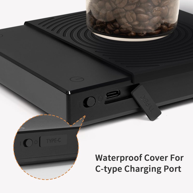 TIMEMORE Coffee Scale Basic 2.0 Electronic Espresso Scale with Water Flow Rate and Timer Function, Free Switching of Ounce/kg Units, Digital Scale for Kitchen/Baking/Cooking, Black - Image 4