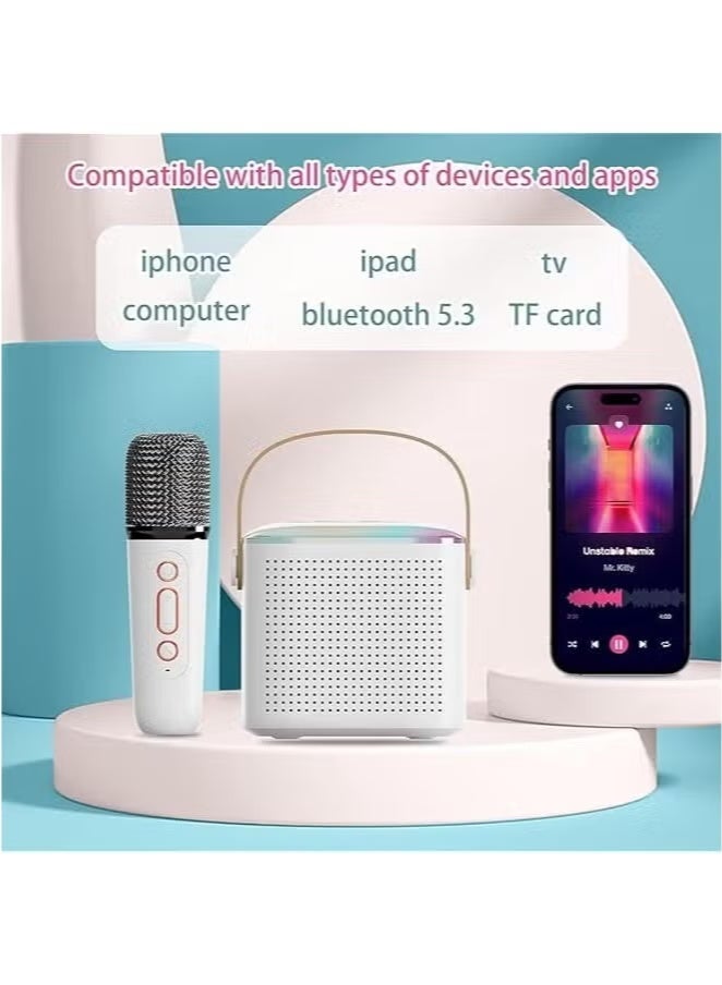 Karaoke Machine Kids Fun Toys Birthday Gifts For Adult Kids Toddler Boys Girls 3 4 5 6 7 8 9 10 11 12+ Portable Bluetooth Speaker With 2 Wireless Microphone - Image 4