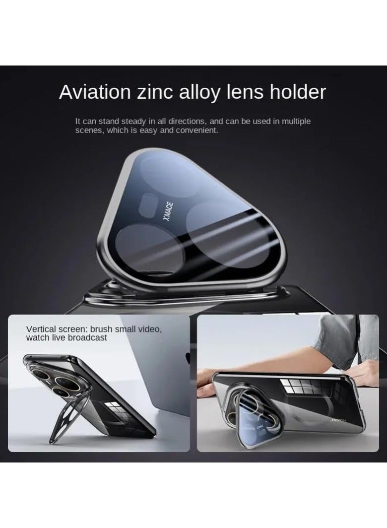 general Huawei Pura 80 Pro/Pro+ 5G Transparent Magnetic Protective Case [Wireless Charging Supported] Metal Camera Mount with Lens Protector, Electroplated Transparent Shock-Absorbing Cover - Image 2