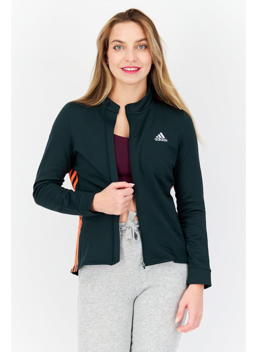 Adidas - Women Sportswear Fit Cycling Sweatshirt, Green - Image 1