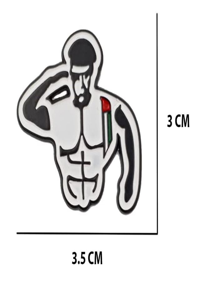 RKN UAE Army Salute and Tribute Design 2D Sticker Badge Metal 3.5 cm - Image 2