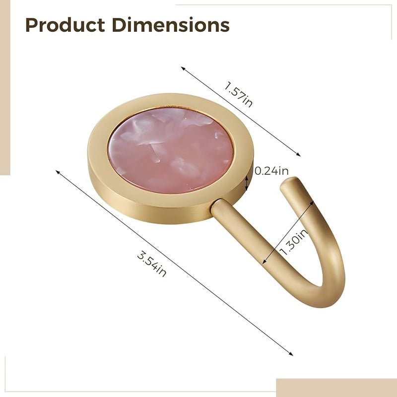 2 Pcs Brass Wall Hooks No Damage No Drilling For Bathroom Office Bedroom - Image 4