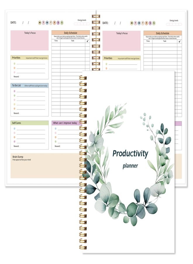 Kamoy ADHD Daily Planner with Hard Cover & Colorful Sheets Inside,Productivity Planner Task Management Organizer for Neurodivergent Adults Focused for Men & Women, 7" x 10" - Image 1