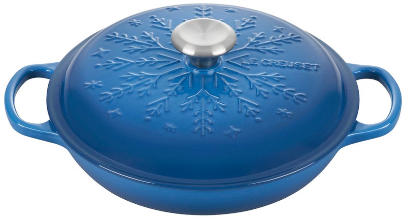 Le Creuset Le Creuset Nol Collection Signature Enameled Cast Iron Snowflake Braiser 225 qt Marseille 