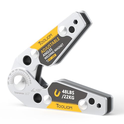 TOOLIOM Adjustable Angle 20°-200° Welding Magnets,Magnetic Pull Force 48 LBs Welding Holder Welding Accessories - Image 1