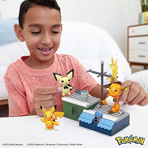 Mega Brands MEGA Pokémon Action Figure Building Toys for Kids, Pikachu Evolution Set with 159 Pieces, 3 Poseable Characters, 8 Year Old Gift Idea - Image 2