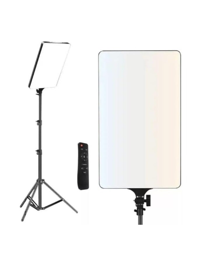 ماركة غير محددة - رينج لايت RL-24 LED ناعمة 88 واط – تعديل السطوع ودرجة الحرارة (2800K-6500K) مع جهاز تحكم عن بُعد وحامل معدني - Image 1