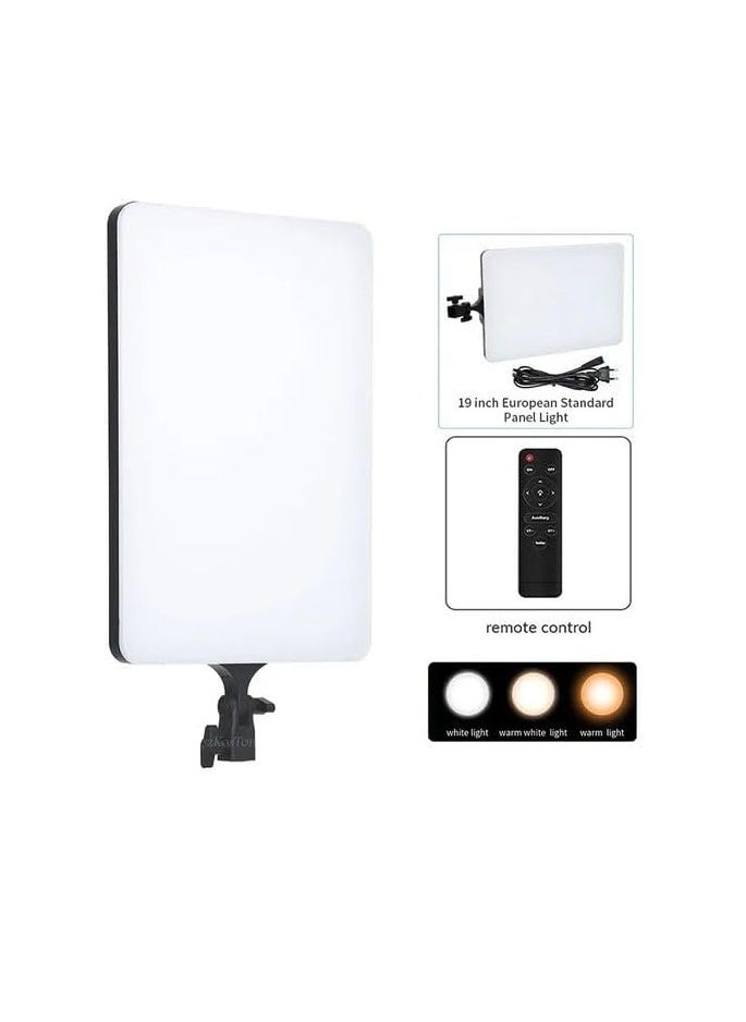 ماركة غير محددة - رينج لايت RL-24 LED ناعمة 88 واط – تعديل السطوع ودرجة الحرارة (2800K-6500K) مع جهاز تحكم عن بُعد وحامل معدني - Image 1