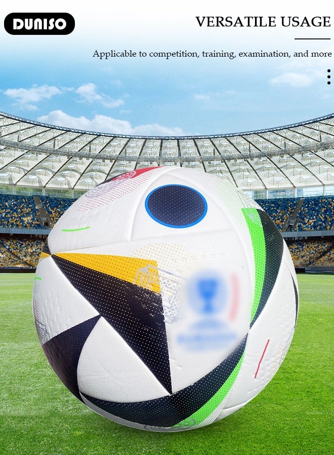 DUNISO Soccer Ball Size 5 High Quality Football For Training Playing Waterproof And Wear Resistant Football for Official Matches With Air Pump Net Bag And Ball Needles Indoor Outdoor Game Soccer Ball - Image 3