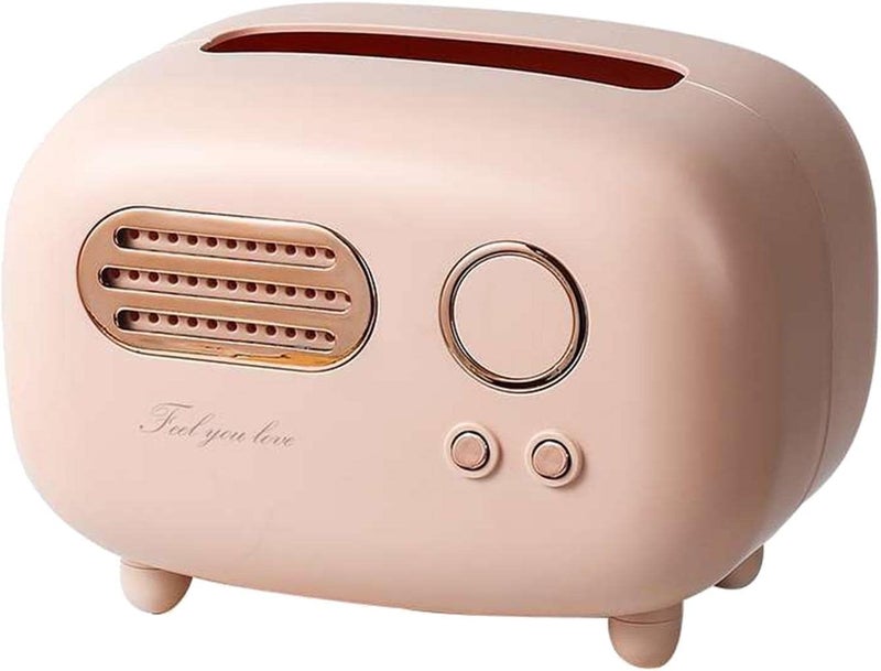 klarakoRadio Tissue Box Napkin Storage Box Removable Paper Dispenser Napkin Holder for Office Decorative klarakoPink - Image 3