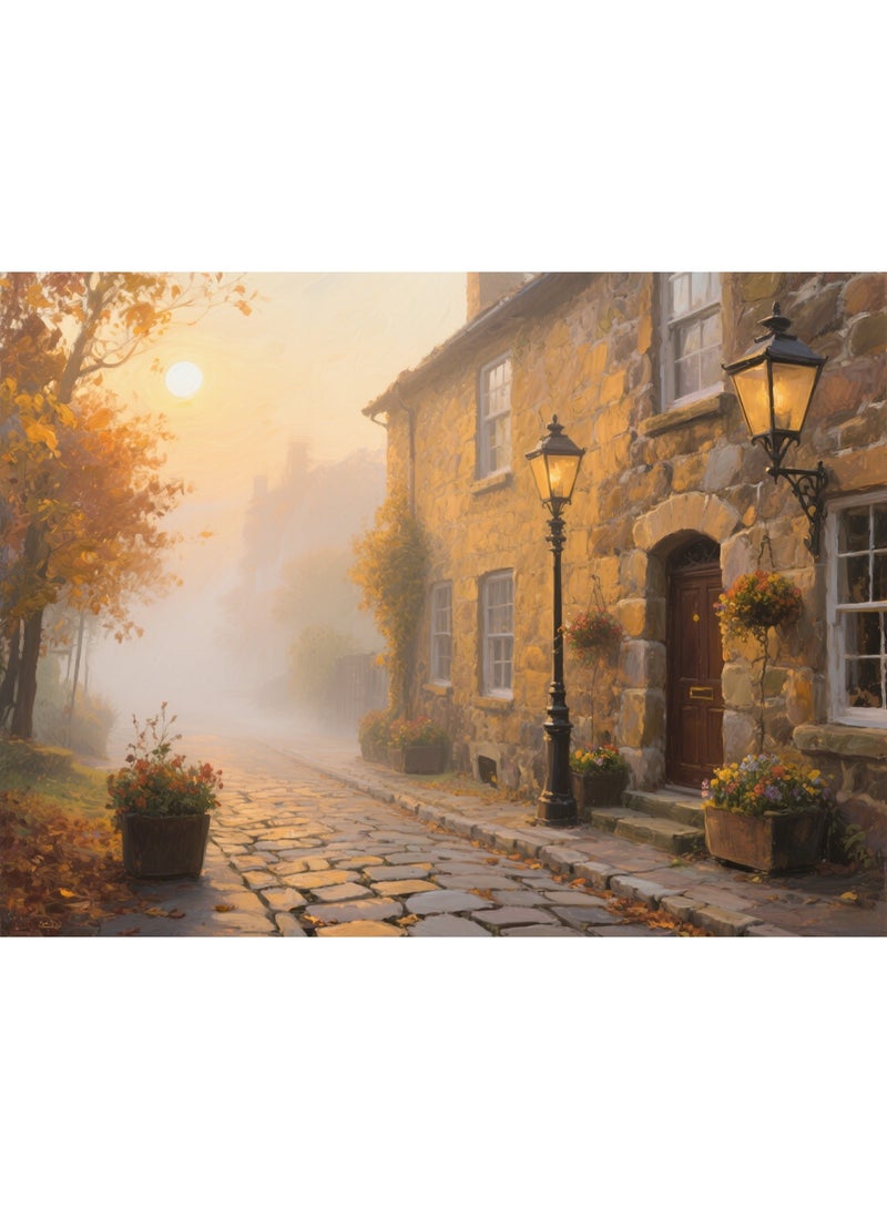 1000 pieces of street themed puzzle and puzzle toys for both adults and children at dusk - Image 1