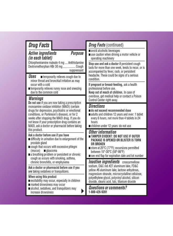 Quality Choice Quality Choice HBP Decongestant Free, Cough and Cold Medicine, High Blood Pressure Cold Relief, Acetaminophen, Gluten, & Sugar Free Tablets for Runny Nose, Cough, and Sneezing, 24ct - Pack of 3 - Image 2
