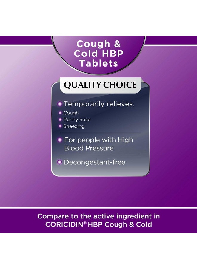 Quality Choice Quality Choice HBP Decongestant Free, Cough and Cold Medicine, High Blood Pressure Cold Relief, Acetaminophen, Gluten, & Sugar Free Tablets for Runny Nose, Cough, and Sneezing, 24ct - Pack of 3 - Image 3