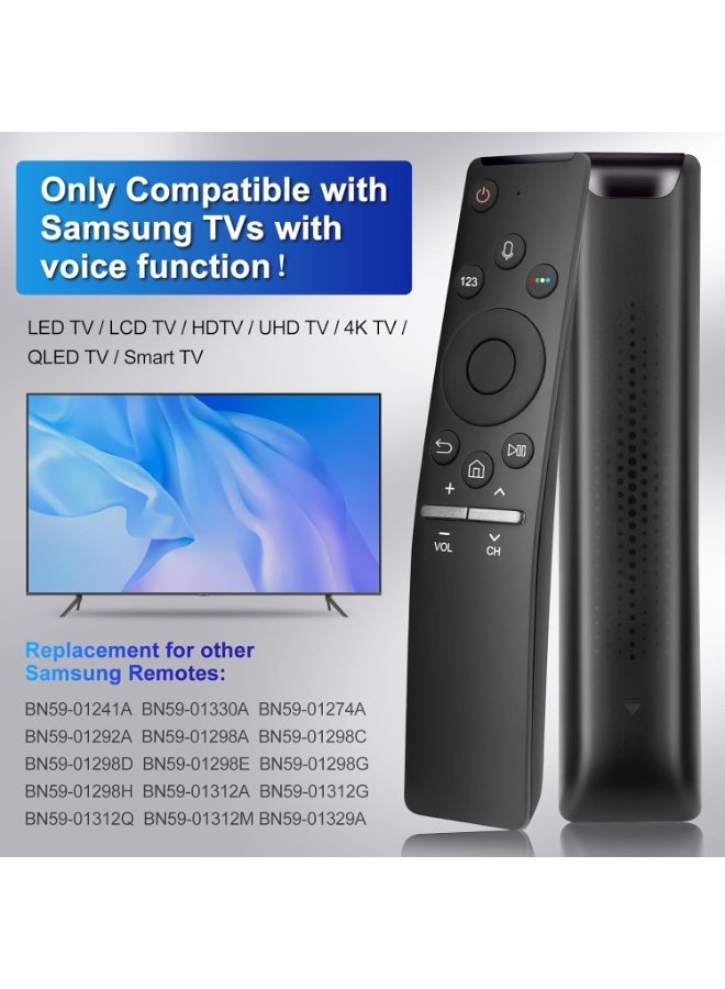 BN59-01266A BN59-01242A استبدل جهاز التحكم عن بعد الصوتي الذكي LED 4K Ultra HDTV المزود بميكروفون، متوافق مع جميع أجهزة التلفزيون الذكية من سامسونج، LED، LCD، HDTV، 3D، Series TV - Image 2