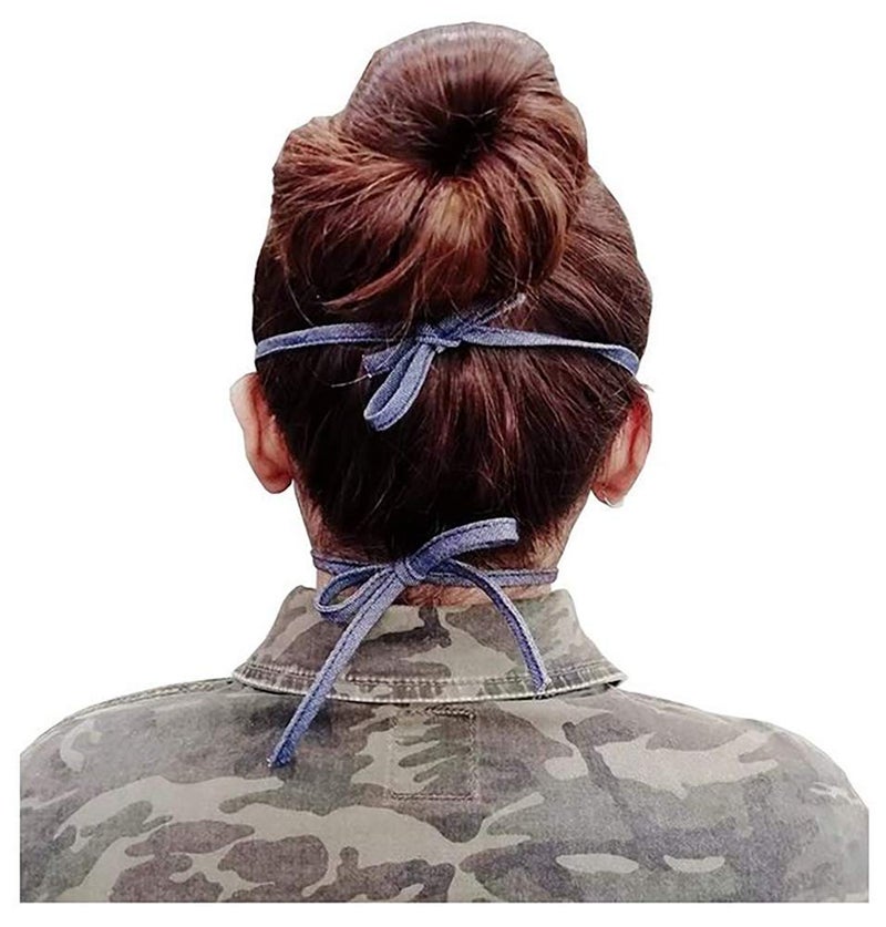 City Scene Adjustable Cotton Blend Face Cover 3-Pack, Blue Twill, 65% Poly Blend - Assorted Blue, 5 in x 4.5 in x 0.5 in (226673) - Image 4