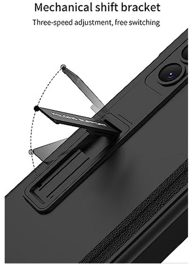 erorex - Compatible For Samsung Galaxy Z Fold 5 Case Hinge Coverage Protective Case With Built In Kickstand Pc Magnetic All Inclusive Shockproof Cover For Samsung Galaxy Z Fold 5 5G 2023 Gold - Image 1