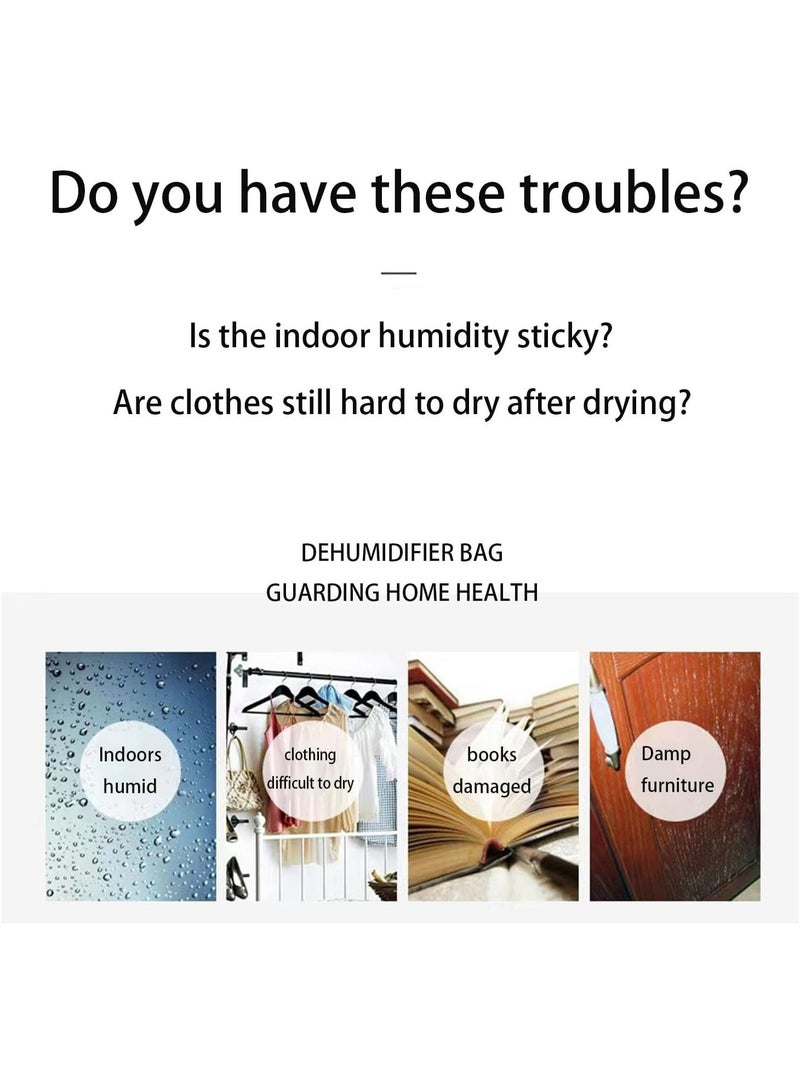 Bukela 8 Pieces Dehumidifier Hanging Bags for Kitchen, Bathroom, Closet, Wardrobe Dehumidifier Bags (4 Colors) - Image 4