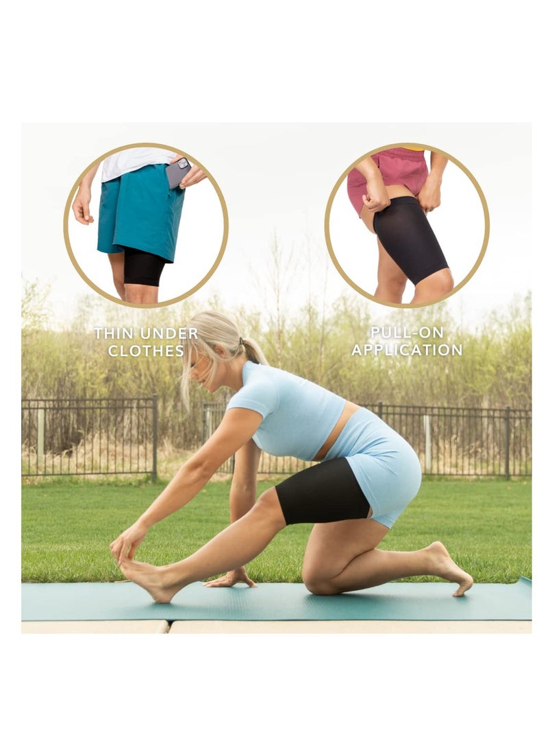 SYOSI - SYOSI, Compression Thigh Sleeve, Leg Hamstring Support Wrap Brace for Men and Women Torn or Pulled Hamstring, Sore Muscle Cramps, Recovery Relief, Elastic Anti Slip - Image 1
