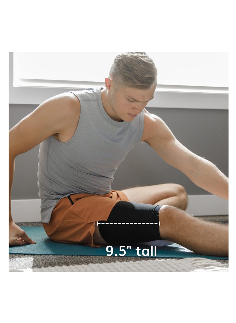 SYOSI - SYOSI, Compression Thigh Sleeve, Leg Hamstring Support Wrap Brace for Men and Women Torn or Pulled Hamstring, Sore Muscle Cramps, Recovery Relief, Elastic Anti Slip - Image 1
