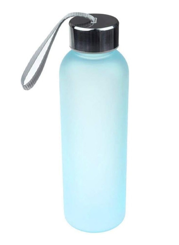 Spaceshoop 500ml BPA Free Plastic Water Bottle with Silver Lid Leakproof Water Bottle for Travel, Fitness, Outdoor Sports, Home, School, Gym, Yoga - Image 1