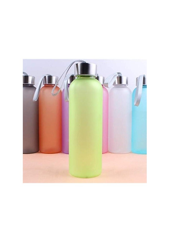 Spaceshoop 500ml BPA Free Plastic Water Bottle with Silver Lid Leakproof Water Bottle for Travel, Fitness, Outdoor Sports, Home, School, Gym, Yoga - Image 3