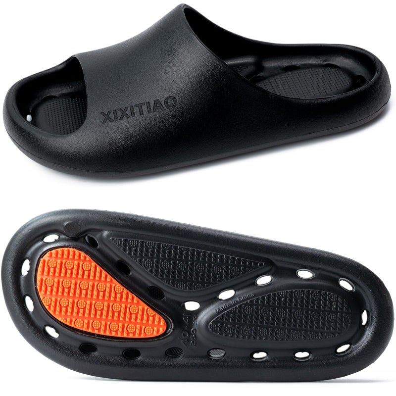 XIXITIAO Shower Shoes for Women Men,Non-Slip Pool Slides,Quick Drying Shower Slippers,Lightweight Shower Sandals with Drain Holes for College Dorm, Beach, Bathroom & Gym - Image 1