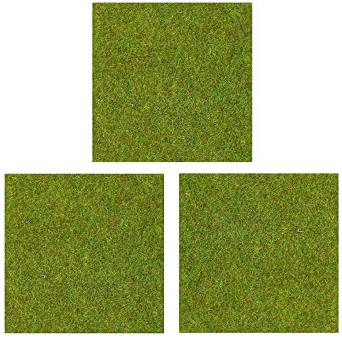 OrgMemory Model Grass Mat, (3pcs, 20"x20"), Model Railway Scenery for Model Scenery - Image 1