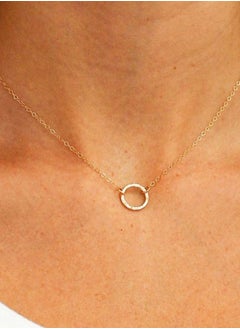 +1HEROLABS Custom Initial Nameplate Pendant Stainless Steel Gold Circle Pendant for Women  - Image 1
