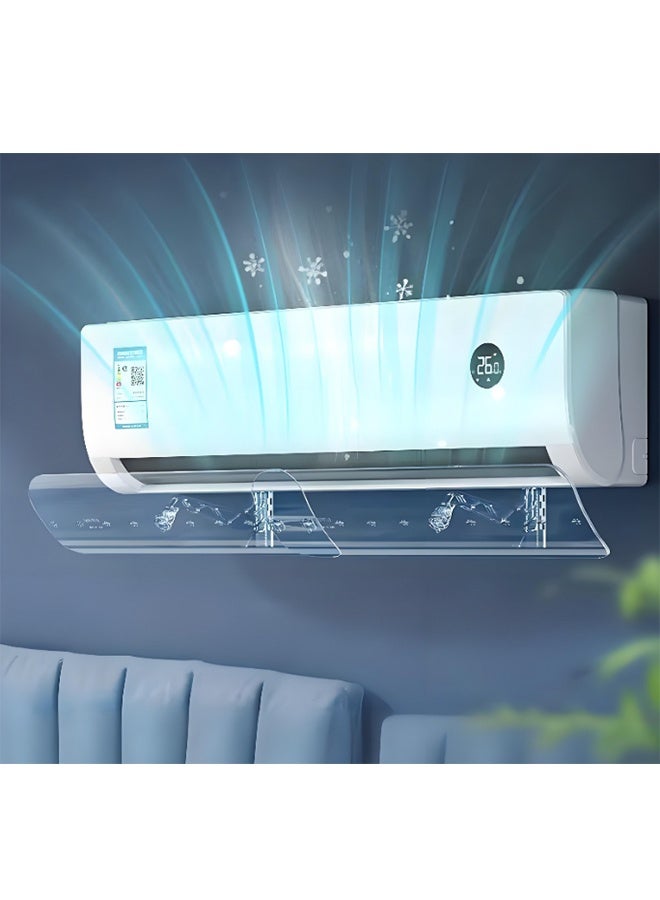 مكيف الهواء العاكس مكيف الهواء درع الرياح، تقسيم AC قابل للتعديل تدفق العاكس منع AC من التنفس مباشرة، 50-102CM القابلة للسحب AC الزجاج الأمامي - Image 1