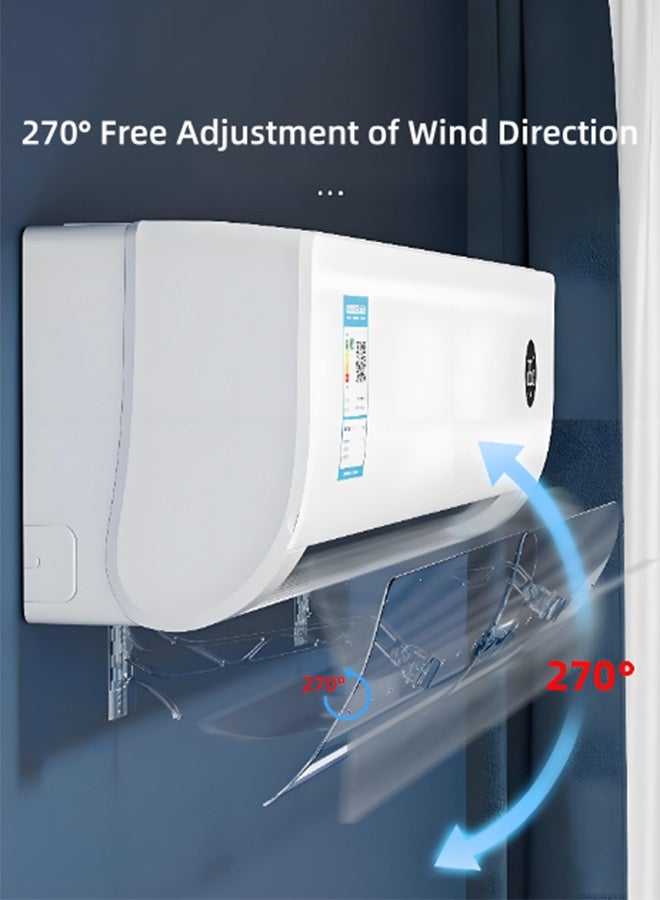 مكيف الهواء العاكس مكيف الهواء درع الرياح، تقسيم AC قابل للتعديل تدفق العاكس منع AC من التنفس مباشرة، 50-102CM القابلة للسحب AC الزجاج الأمامي - Image 3