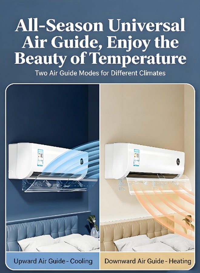 مكيف الهواء العاكس مكيف الهواء درع الرياح، تقسيم AC قابل للتعديل تدفق العاكس منع AC من التنفس مباشرة، 50-102CM القابلة للسحب AC الزجاج الأمامي - Image 5
