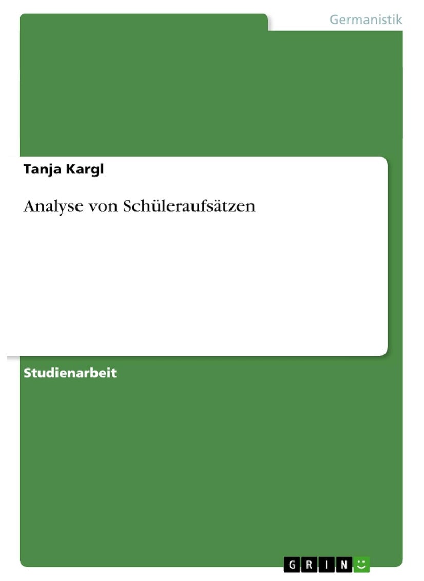 Analyse von Schüleraufsätzen 