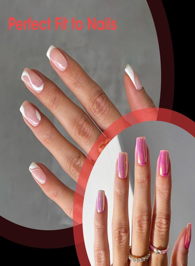Gellen Short Coffin Press on Nails - 504Pcs Clear Acrylic Nail Tips, Half Matte Finish, Full Coverage Short Coffin Press on Nails 12 Sizes for DIY & Salon Manicure - Image 2