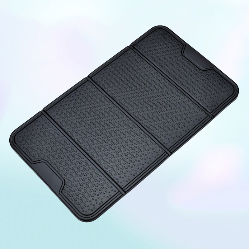 2pcs Foldable Mobile Phone Bracket Cushion Anti-skid Pad for Vehicle Car Auto (Black) - Image 1