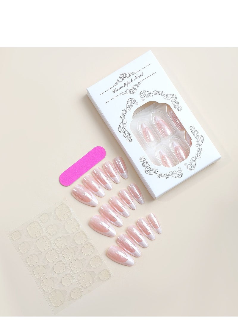 SYNSYB 24-Piece Short Square Press-on Toenails:Acrylic Fake Nails ,toe fake nails for Seamless Fit - Image 5