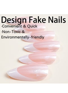 SYNSYB 24-Piece Short Square Press-on Toenails:Acrylic Fake Nails ,toe fake nails for Seamless Fit  - Image 3