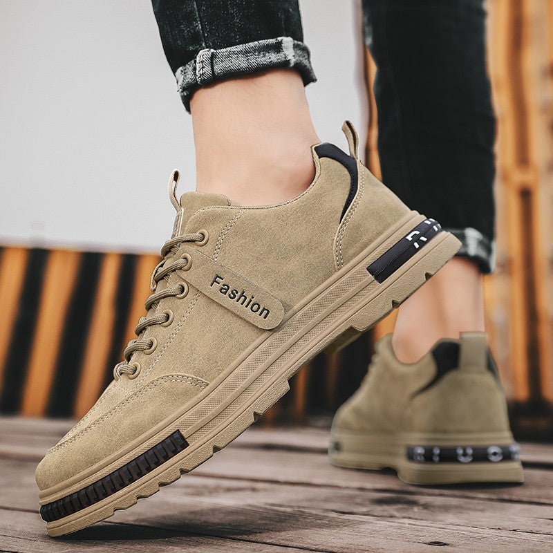 Work Men'S Shoes, Work Safety Shoes, Winter Casual Sneakers, Leather Trendy Shoes, Spring - Image 1