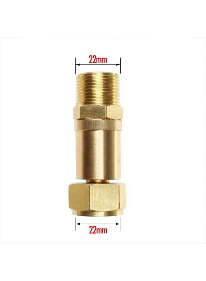 NUZAMAS Pressure Washer Hose Swivel Adaptor, Free Kinking Connector, Solid Brass Made, M22 Inlet Outlet Connection  - Image 4
