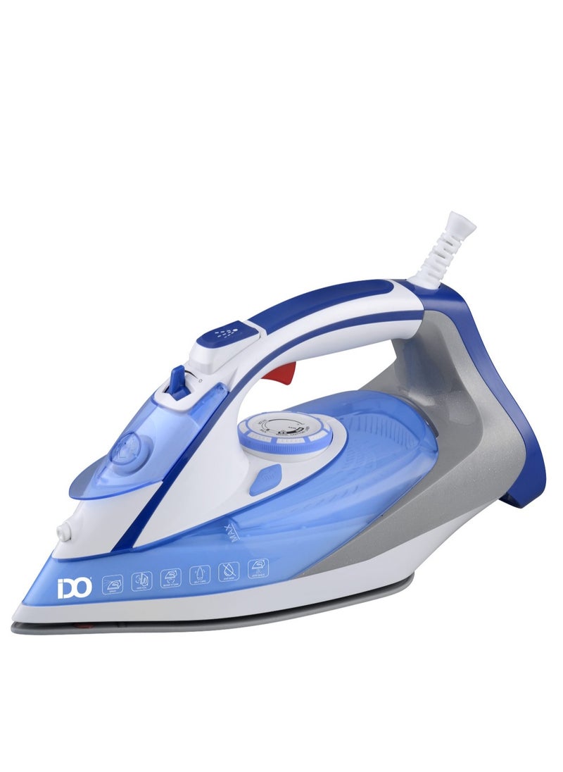 IDO Steam Iron Ceramic 2400 W Blue Grey SI2400-BGY 