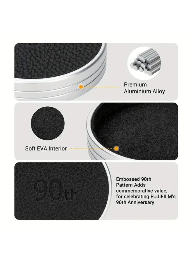 Black Silver Retro Lens Cap for Fujifilm Instax Mini EVO Anti Dust Aluminum Camera Cover - Image 5