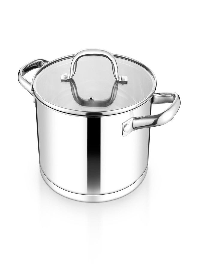 TeamFar 5QT Stainless Steel Stock Pot with Straight Side - Image 1