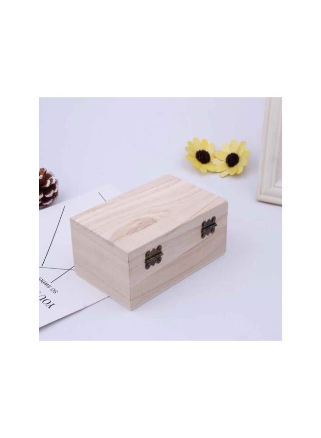klarako 3 Pcs Unfinished Wooden Box Vintage Rectangle Lock Storage Box Decorative Container DIY Graffiti Paint Your Own Home Adults Kids Craft Supplies  - Image 3