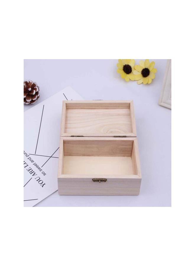 klarako 3 Pcs Unfinished Wooden Box Vintage Rectangle Lock Storage Box Decorative Container DIY Graffiti Paint Your Own Home Adults Kids Craft Supplies  - Image 5