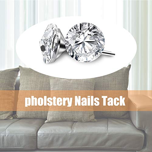 Zonon 30 Pieces Upholstery Nails Tacks Decorative Push Pins Fancy Diamond Crystal Furniture Head Thumb Tacks for Furniture Sofa Headboards Cork Board (25 mm) - Image 5