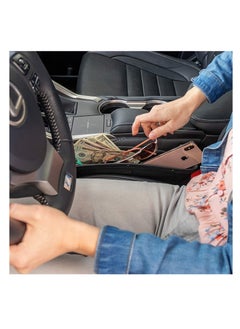 NOVOLAN NOVOLAN Car Storage Box Seat Gap Car Garbage Bin Car Mobile Phone Storage Box Bag Leather Storage, Space-saving, Attractive and Practical, Easy Installation, Large Convenient Storage 1 Pack (beige)  - Image 4