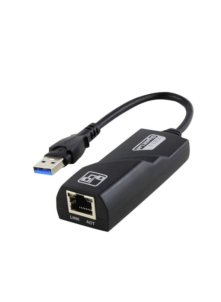 InstallerCCTV USB to Ethernet Adapter 3.0, adds Network connectivity to Computer with USB Port, 10/100/1000 Gigabit Ethernet Converter LAN Wired USB Network Adapter for MacBook, iMac Pro, Chromebook - Image 1