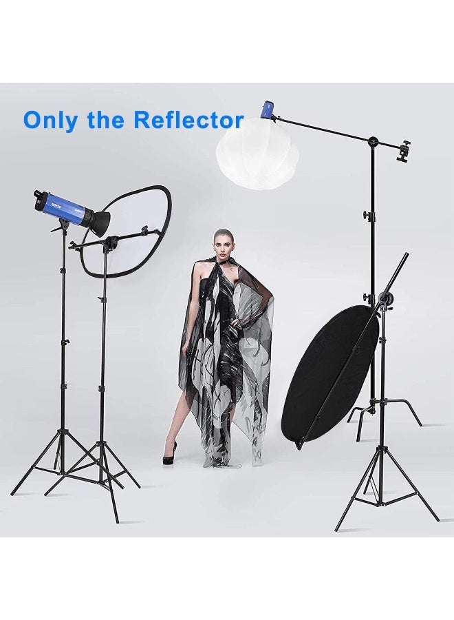 إكسريا Xria Photography Light Reflector 90 x 120CM Collapsible 7-in-1 Oval Lighting Diffuser Translucent Silver Gold White Black Green Blue with Bag for Photo Studio Video Live Streaming Outdoor - Image 2