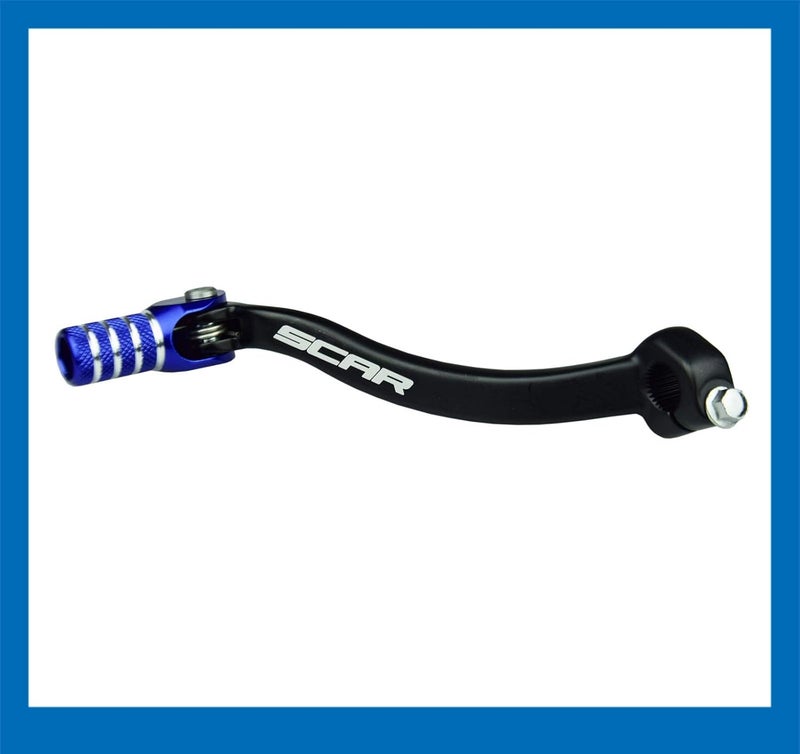 SCAR Folding Gear Shift Lever Shifter Pedal Forged Compatible with Yamaha YZF YZ-F 250 450 YZ250F YZ450F 14-16 - Blue - Image 1