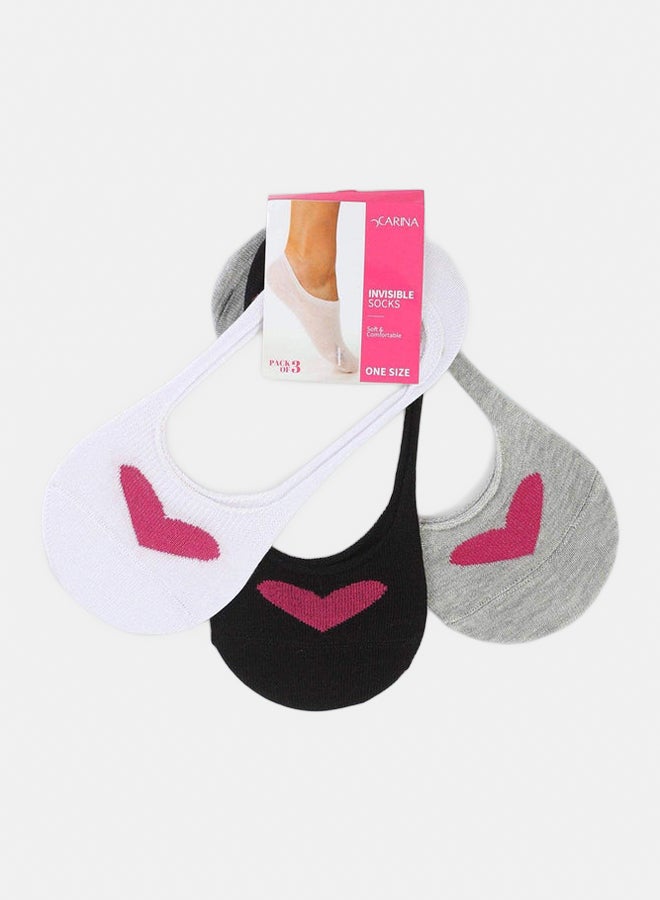 Carina Heart Shaped Sock - 3 Pairs - Image 1